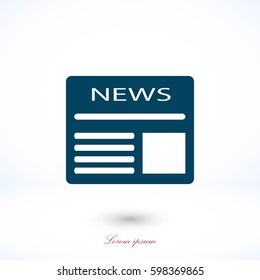 Flat icon of news, flat design best vector icon