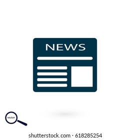 Flat icon of news, flat design best vector icon