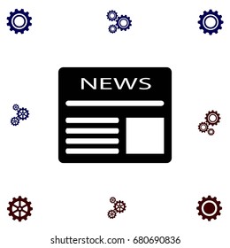 Flat icon of news, flat design best vector icon
