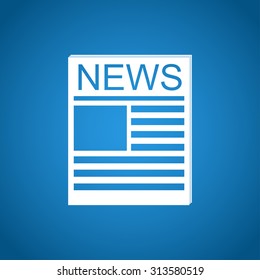 Flat  icon of news. Flat design style eps 10