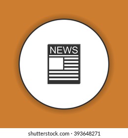 Flat  icon of news. Flat design style eps 10