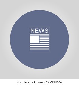 Flat icon of news. Flat design style eps 10