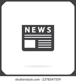 Flat icon of news. News vector icon.