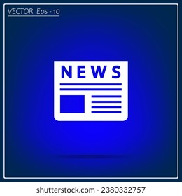 Flat icon of news. News vector icon.
