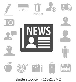 Flat  icon of news. vector illustration