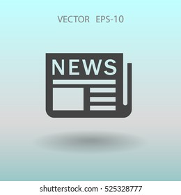 Flat  icon of news. vector illustration