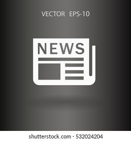 Flat  icon of news. vector illustration