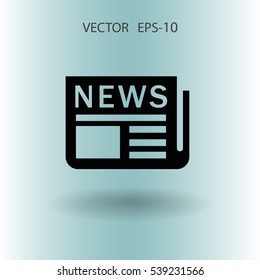 Flat  icon of news. vector illustration