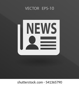 Flat  icon of news. vector illustration
