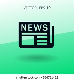 Flat  icon of news. vector illustration