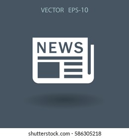 Flat  icon of news. vector illustration
