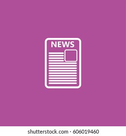 Flat icon of news. vector illustration