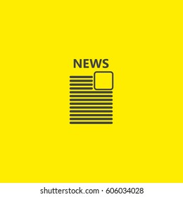 Flat icon of news. vector illustration