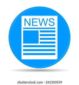 Flat  icon of news. Vector illustrator EPS
