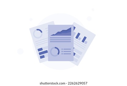 Flat icon No Reports for web