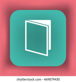 Flat icon. Notepad book.