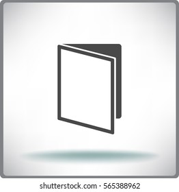 Flat icon. Notepad book.