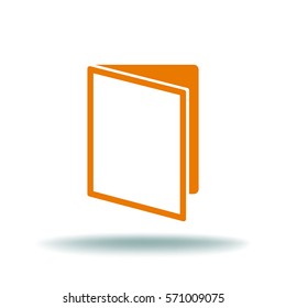 Flat icon. Notepad book.