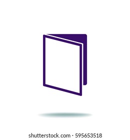 Flat icon. Notepad book.