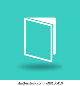 Icono plano. Libro de notas.