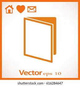 Flat icon. Notepad book.