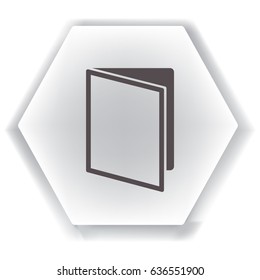 Flat icon. Notepad book.