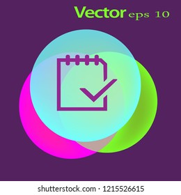 Flat icon of notes