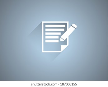 Flat icon of notes