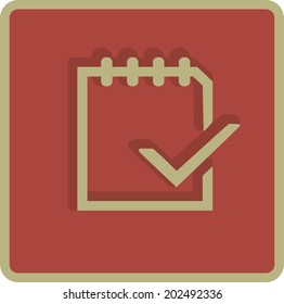 Flat icon of notes