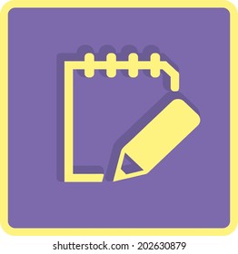 Flat icon of notes