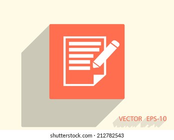Flat  icon of notes