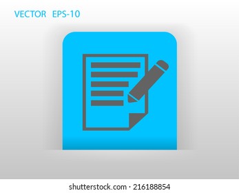 Flat  icon of notes