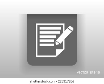 Flat  icon of notes