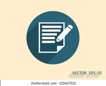 Flat  icon of notes