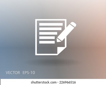 Flat  icon of notes