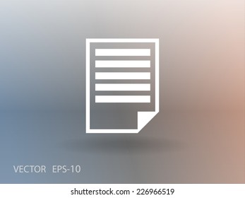 Flat icon of notes