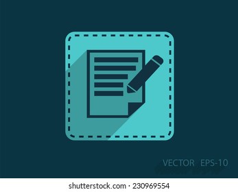 Flat  icon of notes
