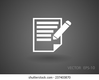 Flat  icon of notes