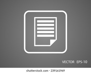 Flat icon of notes