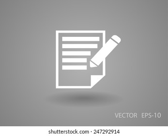 Flat  icon of notes