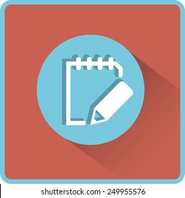 Flat icon of notes