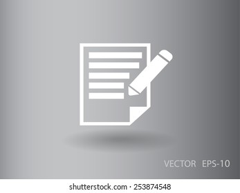 Flat  icon of notes