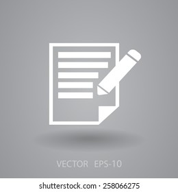 Flat  icon of notes