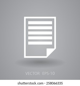 Flat icon of notes