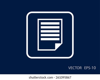 Flat icon of notes