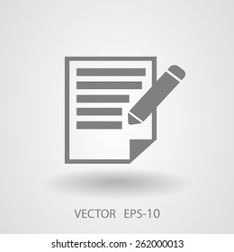 Flat  icon of notes