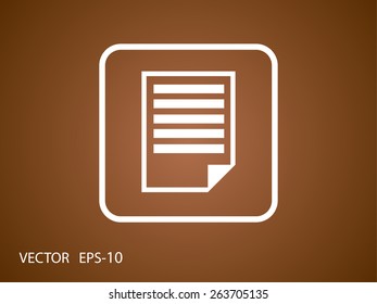 Flat icon of notes