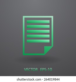 Flat icon of notes