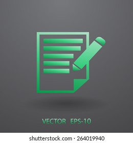 Flat  icon of notes