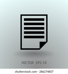 Flat icon of notes
